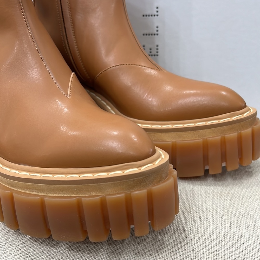 Stella McCartney Emilie Brown Leather Boots - Picture 2 of 9
